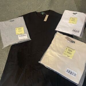 J. Crew Gray and White T-Shirts Set